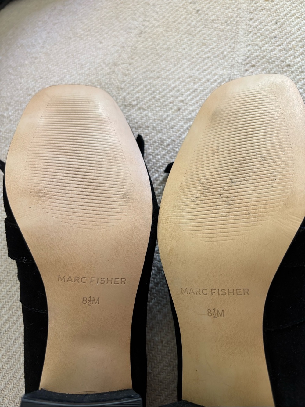 Mark Fisher Black Suede Block
Heel & Fringe Loafer Size 8.5 M - Picture 8 of 13